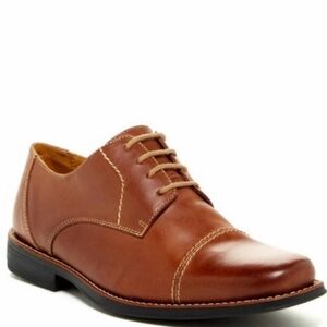 SANDRO Moscoloni Tan Latego Norridge Lea Derby Shoe Size 10